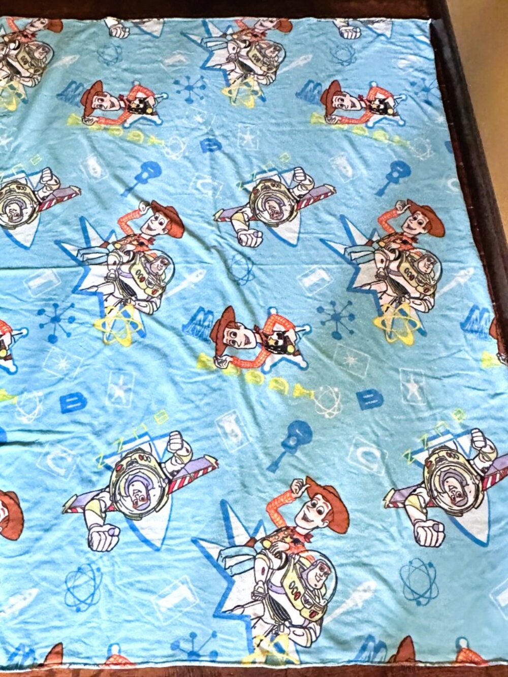 Vintage Disney Toy Story Thin Soft Fleece Blanket 46" x 60"